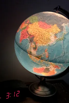 VTG 3D Replogle Illuminated/Lighted 12  Scan Globe World Horizon School Globe • $49.99