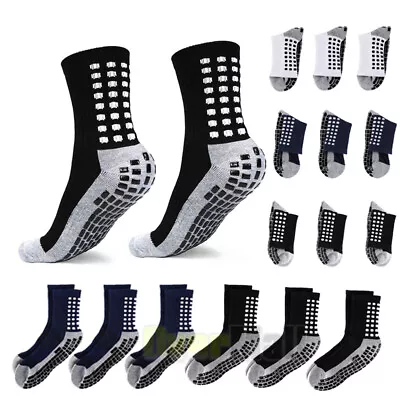 3Pack Non Skid / Slip Socks W/Gripper Bottom&Ankle Hospital Patient Sport Socks  • $15.73
