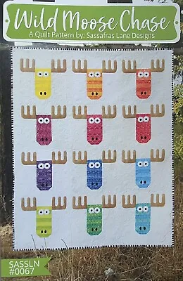 Wild Moose Chase Quilt & Pillow By Sassafras Lane Designs • $7.50