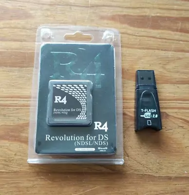 Original R4 Revolution For Nintendo DS (NDSL/NDS) Cartridge + USB Adapter • £16.95