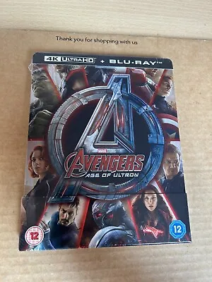 AVENGERS : AGE OF ULTRON 4K UHD BLU RAY STEELBOOK - NEW & SEALED Marvel - Rare! • £74.98