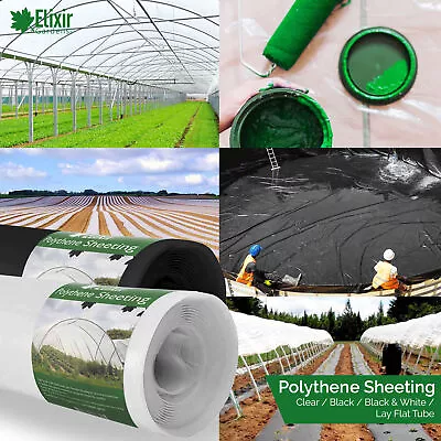 Heavy Duty Dust Sheet/Greenhouse Cover Plastic Polythene Sheeting | 1m & 2m Wide • £4.49