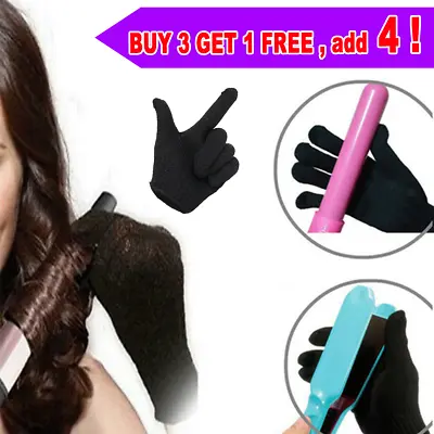 1 Pair Hair Straightener Perm Curling Hairdressing Heat Resistant Finger Gloves • £2.92
