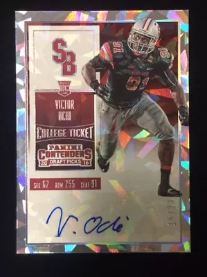 2016 Contenders Draft Picks Victor Ochi Cracked Ice Auto #15/23 College Ticket • $9.99