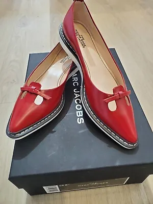 MARC JACOBS The Mouse Shoe Pointed Toe Calfskin Leather Flat Size 6 • $75