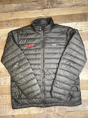 Patagonia Men XL Black Down Sweater Jacket Full Zip Insulated Lightweight Read • $79.99