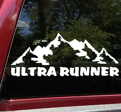 Ultra Runner Vinyl Decal V2 - Running Marathon Trail Mountains - Die Cut Sticker • $15.99