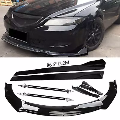 Front Rear Bumper Lip Spoiler Body Kit Splitter Side Skirt For Mazda 2 3 5 6 • $99.99