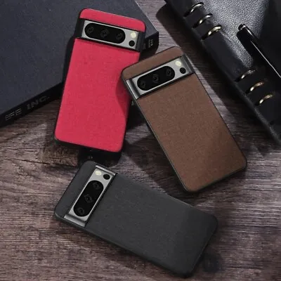 Luxury Fabric Cloth Phone Case For Google Pixel 8 Pro 7A 7 6A 6 • £5.39