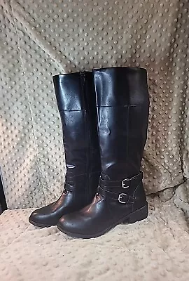 Arizona Boots AZ Denver Black Knee High Size 11 Buckles Women • $20