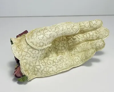 Vtg Figural Hand  Shape Glove With 3D Flower Business Holder Wedding Sign Holder • $12.11