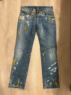 Dolce & Gabbana Men Denim Blue Jeans Distressed • $80