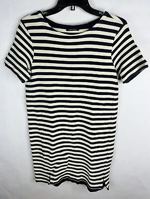 Marc O’Polo Dress Womens 38 Blue White Striped Shift Short Sleeve Knit Cotton • £24.12