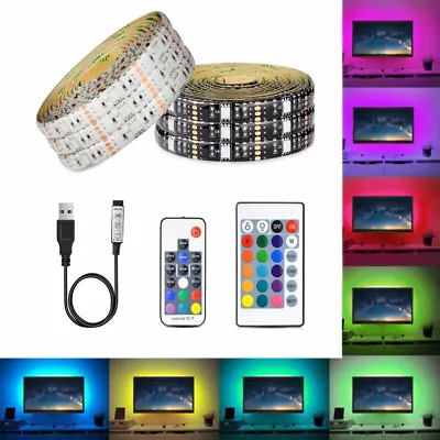 DC 5V 5050 SMD RGB USB LED Strip Light Ribbon Tape 0.5M-5M USB Charger LED Lamp  • $3.77