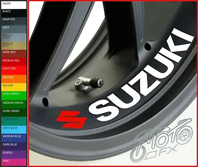 SUZUKI Inside Wheel Rim Stickers Decals - 20 Colors Available - X 4 Or X 8 • £9.98