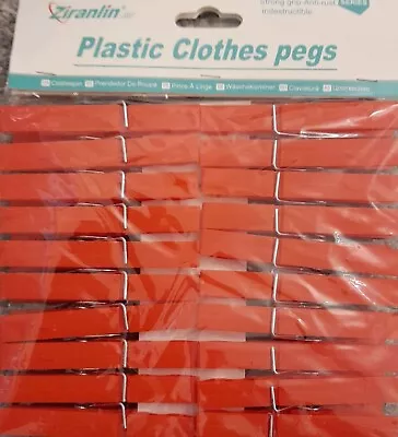 Strong Plastic Clothes Pegs Clips Pine Washing Line Airer Dry Line Home Gardens • £3.49