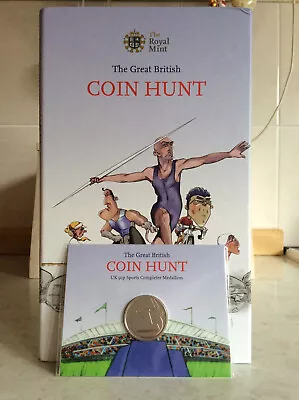 London 2012 Royal Mint 50p Olympic Sports Album & Completer Medallion/No Coins • £8.50