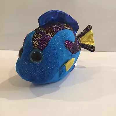 TY Beanie Boos AQUA The Blue Dori Fish Retired 2017 Medium Size (F1) • $10