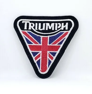 £2.39 • Buy Triumph With Union Jack Black Flag Iron Sew On Embroidered Patch #162