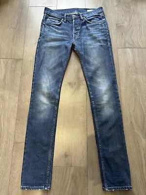 All Saints Cigarette Jeans Size W28 L32 Blue Button Fly Denim Trousers VGC • £22.99