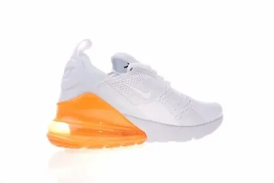 Nike Air Max 270 White Total Orange Running Shoes AH8050 Mens 9 Womens 10.5 42.5 • $59.99