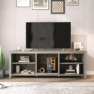 TV Stand Storage Media Console Entertainment Center Without Drawer Grey Walnut • $222.85