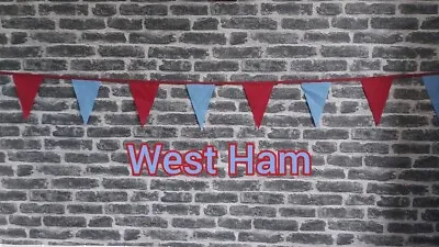 10ft West Ham Football Fabric Bunting Party Garden Room Decoration  • £7.25