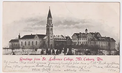 Wisconsin Mt Calvary St Lawrence College 1901 To Rev P Valerius Columbus Ohio. • $19.99