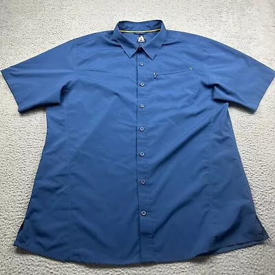 Eddie Bauer Shirt Mens Extra Large Tall Blue First Ascent Short Sleeve Fishing • $11