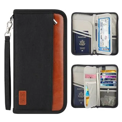 $22.88 • Buy RFID Blocker ID Card Holder Passport Holder Travel Wallet Document Organizer
