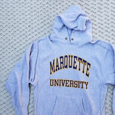 Vtg Champion Reverse Weave Marquette University Hoodie Sweatshirt - XL • $199.97