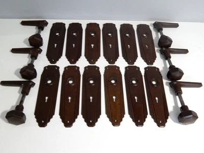 £330 • Buy 6 X Pairs Of Original 1930's Art Deco Odeon Style Bakelite Door Handles