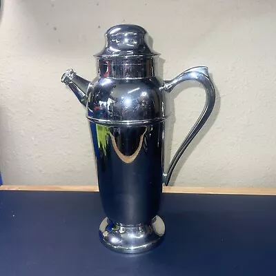 Vintage +Quality Chrome Metal Carafe  Cocktail Pitcher / Wine / Ice Water Server • $20