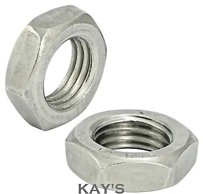 Fine Pitch Thread Hexagon Half / Thin / Lock Nuts Metric A2 Stainless Steel • £3.92