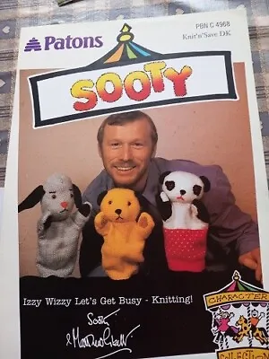 Sooty And Friends Glove Puppets To Knit Dk Sooty Sweep And Sue • £5