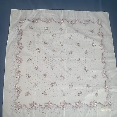 Roberta Viviani Woman’s Pastel Blue Floral Square Scarf 30 X 30 1/2 FREE SHIPPIN • $10