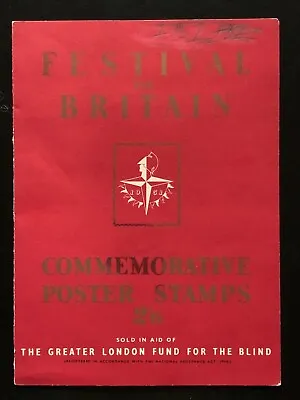 FESTIVAL OF BRITAIN 1948 Poster Stamps Fund For The Blind • £5.78