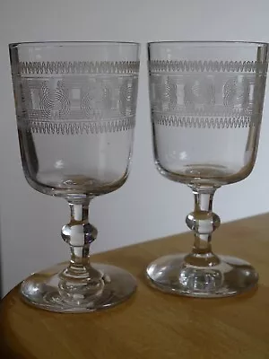 BACCARAT 2 ANTIQUE CRYSTAL APERITIF GLASSES MODEL CHANEL 3458 10.5 Cm • £34.53