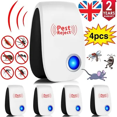 Plug-in Electronic Ultrasonic Pest Repeller Anti Rat Mouse Bug Mosquito Flea UK • £5.29