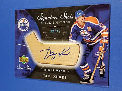  06-07 Ud Sweet Shot Juri Kurri Signature Shots Stick Signings Auto Relic #/25 • $54.99