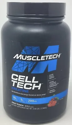 Muscletech Cell Tech Creatine Fruit Punch 3lbs Exp:5/25 Read • $48.95