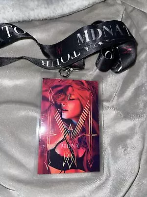 Madonna MDNA VIP Laminate Pass And Strap 2012 Lanyard Very Good Condition • $24