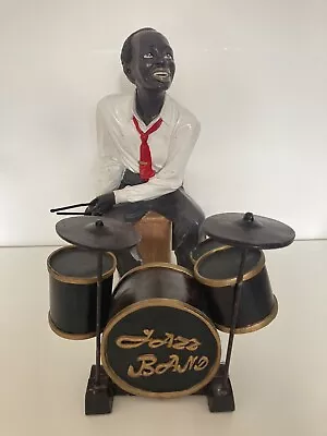 New Orleans Jazz Music Band Drummer Figure Drums Blues Musician Statue Figurine • £139.95