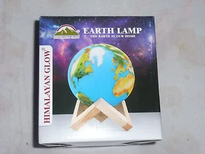 Himalayan Glow 3D EARTH LAMP 6  Diameter Tap Control 3 Light Settings LED  NIB • $4.97