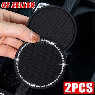 2PCS Universal Black Car Cup Holder Insert Coaster Anti-slip Pad Car Accessories • $4.85