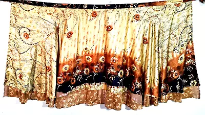 XL Vintage Sari Magic Wrap Skirts Multicolor Bohemian Hippie Skirt • $28.53