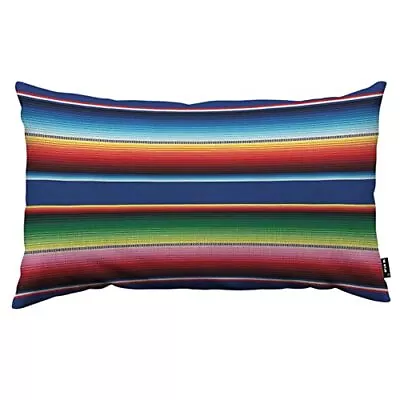 Blanket Stripes Throw Pillow Case Cushion Cover Cinco De Mayo Ethnic Mexican ... • $17.41
