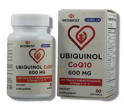 Besibest Ubiquinol CoQ10 600 Mg Powerful Antioxidant For Heart Health 60 Softgel • $25.90