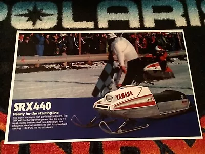  🏁 ‘76 YAMAHA SRX 440 Snowmobile Poster Vintage Sled  ((READY STARTING LINE)) • $21.88