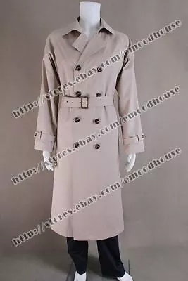 Supernatural Cosplay Angel Castiel Costume Outfits Trench Coat Halloween Party • $62.69